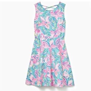 Lilly Pulitzer Girls Carice Dress Blue Ibiza Gimme The Juice size 8 EUC